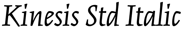 Kinesis Std Italic Font