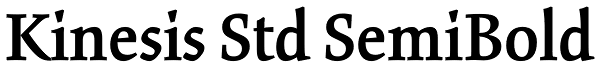 Kinesis Std SemiBold Font