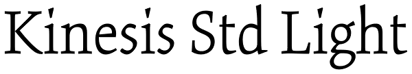 Kinesis Std Light Font