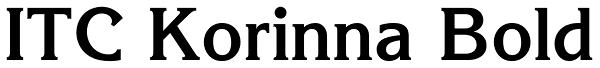 ITC Korinna Bold Font