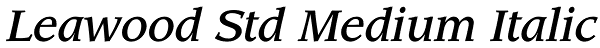 Leawood Std Medium Italic Font