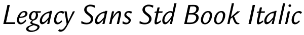 Legacy Sans Std Book Italic Font