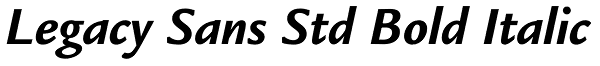 Legacy Sans Std Bold Italic Font