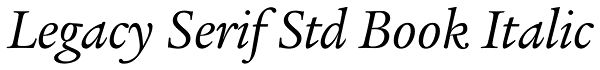 Legacy Serif Std Book Italic Font