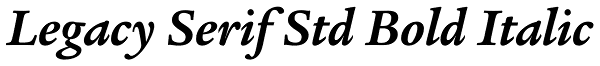 Legacy Serif Std Bold Italic Font