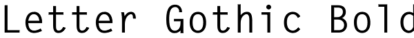 Letter Gothic Bold Font