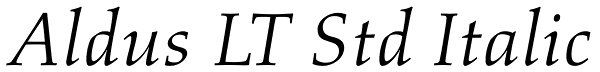 Aldus LT Std Italic Font