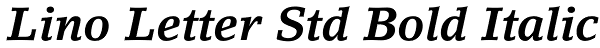 Lino Letter Std Bold Italic Font
