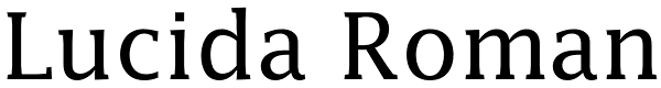 Lucida Roman Font