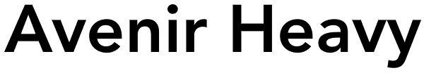 Avenir Heavy Font