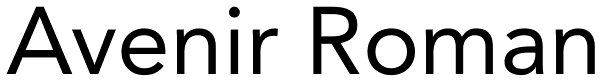 Avenir Roman Font