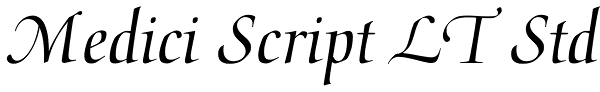 Medici Script LT Std Font