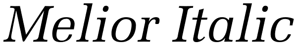 Melior Italic Font