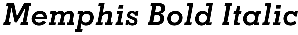 Memphis Bold Italic Font