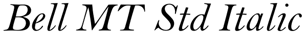 Bell MT Std Italic Font