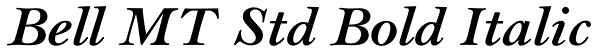 Bell MT Std Bold Italic Font