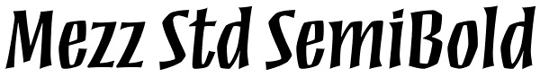 Mezz Std SemiBold Font