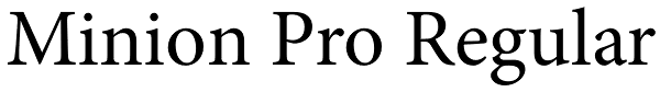 Minion Pro Regular Font