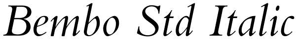 Bembo Std Italic Font