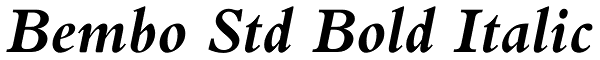 Bembo Std Bold Italic Font