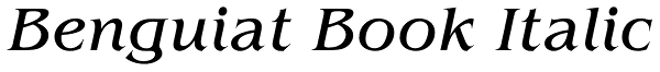 Benguiat Book Italic Font