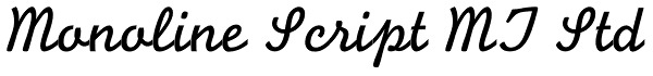 Monoline Script MT Std Font