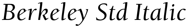 Berkeley Std Italic Font