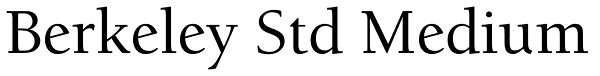 Berkeley Std Medium Font