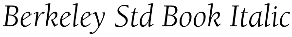 Berkeley Std Book Italic Font