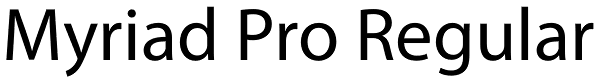 Myriad Pro Regular Font