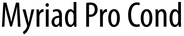 Myriad Pro Cond Font