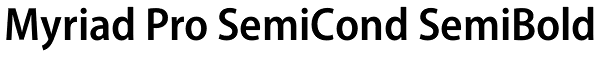 Myriad Pro SemiCond SemiBold Font