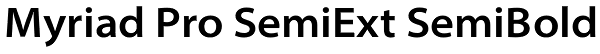 Myriad Pro SemiExt SemiBold Font