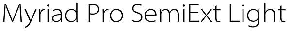 Myriad Pro SemiExt Light Font