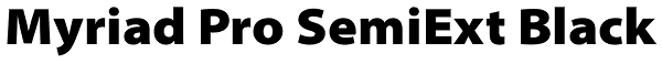 Myriad Pro SemiExt Black Font