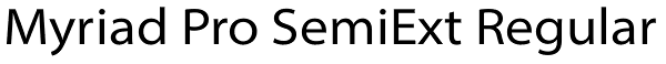 Myriad Pro SemiExt Regular Font