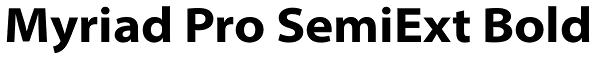 Myriad Pro SemiExt Bold Font