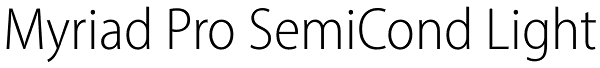 Myriad Pro SemiCond Light Font