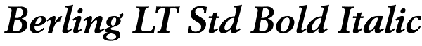 Berling LT Std Bold Italic Font