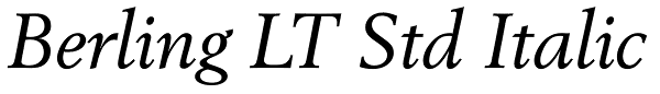 Berling LT Std Italic Font