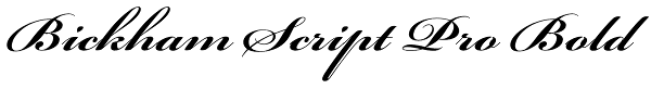 Bickham Script Pro Bold Font