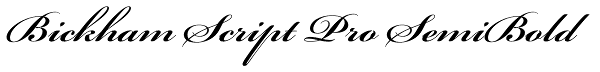 Bickham Script Pro SemiBold Font