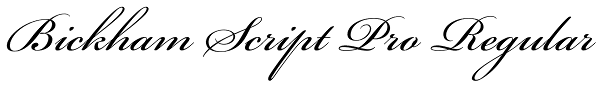 Bickham Script Pro Regular Font