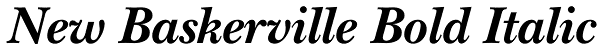 New Baskerville Bold Italic Font