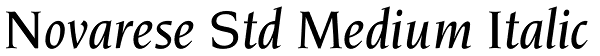 Novarese Std Medium Italic Font