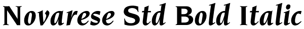 Novarese Std Bold Italic Font