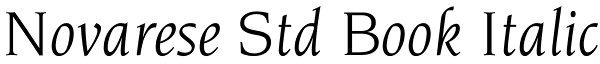 Novarese Std Book Italic Font