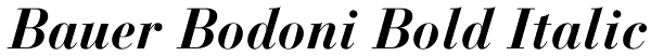 Bauer Bodoni Bold Italic Font