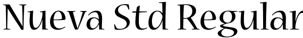 Nueva Std Regular Font