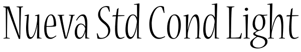 Nueva Std Cond Light Font